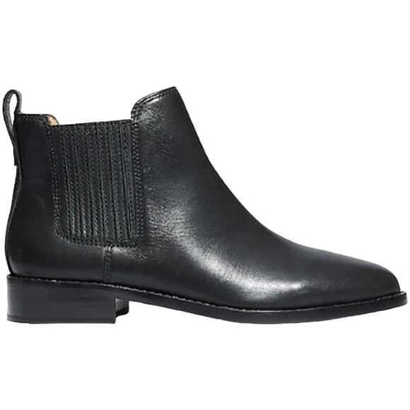 Madewell Ainsley Chelsea Ankle Boot Booties Leather Slip On True Black 6.5 - Picture 1 of 9